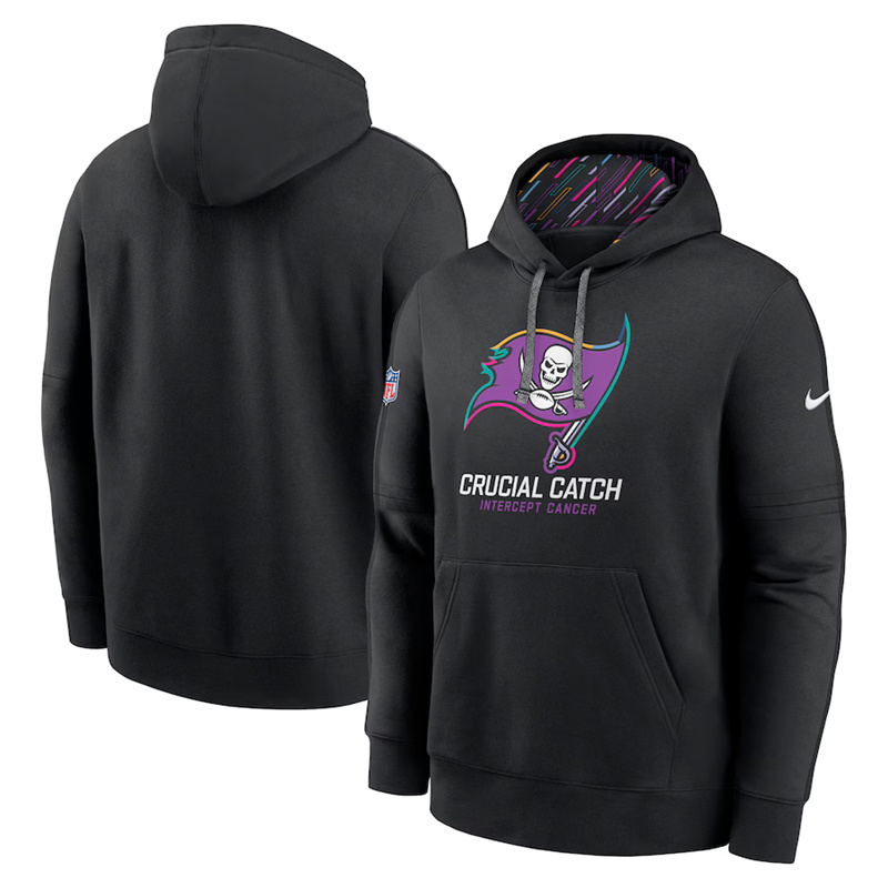 Men's Tampa Bay Buccaneers Black 2024 Crucial Catch Club Pullover Hoodie